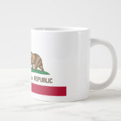 Californische vlag en Motto-Mok Grote Koffiekop (Rechts)
