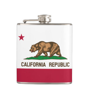 Californische vlag en reizen naar Californië Vere Heupfles