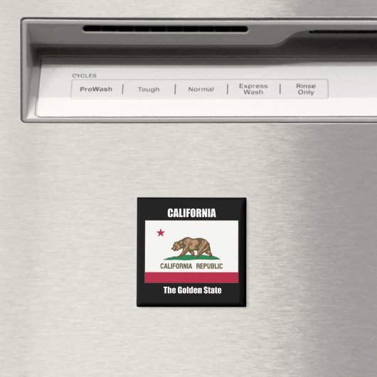 Californische vlag en slogan magneet (Insitu (Vaatwasser))
