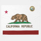 Californische vlag fleece deken (Voorkant (Horizontaal))