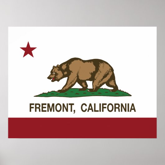 Californische vlag Fremont Poster (Voorkant)