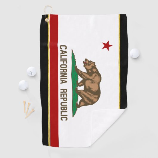 Californische vlag golfhanddoek (Insitu)