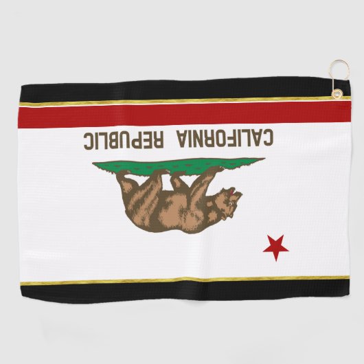 Californische vlag golfhanddoek (Horizontaal)