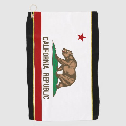 Californische vlag golfhanddoek (Voorkant)