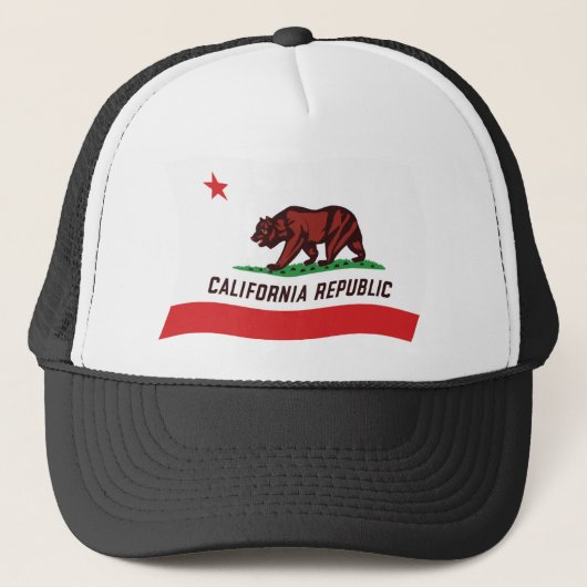 Californische Vlag Hoed Trucker Pet (Voorkant)
