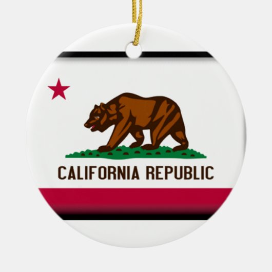 Californische vlag keramisch ornament (Voorkant)