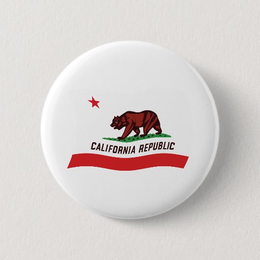 Californische Vlag Knop Ronde Button 5,7 Cm (Voorkant)