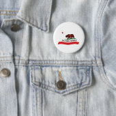 Californische Vlag Knop Ronde Button 5,7 Cm (In situ)