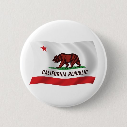 Californische Vlag Knop Ronde Button 5,7 Cm (Voorkant)