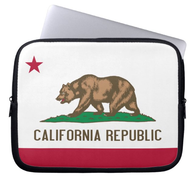 Californische vlag laptop sleeve (Voorkant)