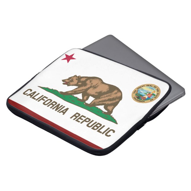 Californische vlag laptop sleeve (Voorkant top)