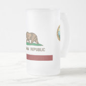 Californische vlag matglas bierpul (Voorkant rechts)
