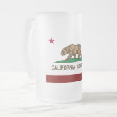 Californische vlag matglas bierpul (Voorkant links)