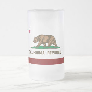 Californische vlag matglas bierpul