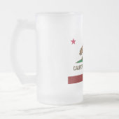 Californische vlag matglas bierpul (Links)