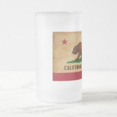 Californische vlag matglas bierpul (Center)