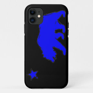 Californische vlag neonblauw beer iphone 5 hoesje
