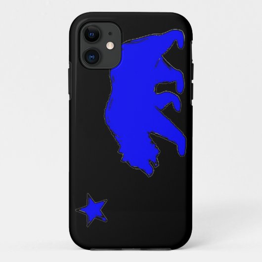Californische vlag neonblauw beer iphone 5 hoesje (Achterkant)