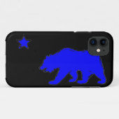 Californische vlag neonblauw beer iphone 5 hoesje (Achterkant (horizontaal))