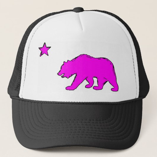 Californische vlag neonroze beer pet (Voorkant)
