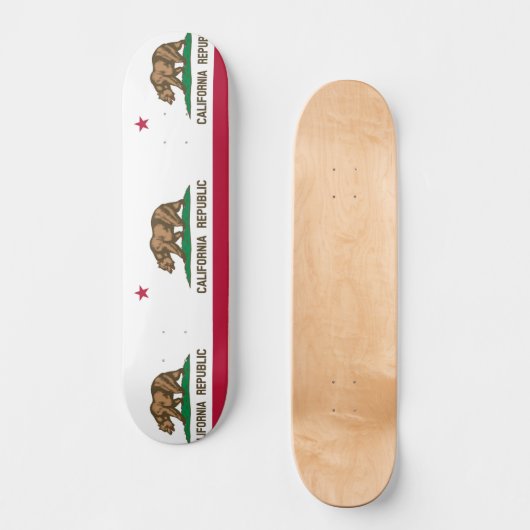 Californische vlag persoonlijk skateboard (Voorkant)