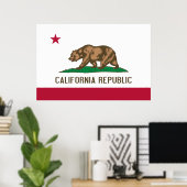Californische vlag poster (Thuiskantoor)