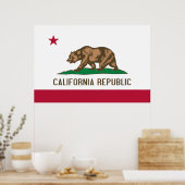 Californische vlag poster (Keuken)