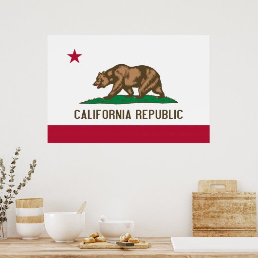 Californische vlag poster (Keuken)