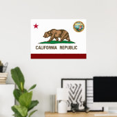 Californische vlag poster (Thuiskantoor)