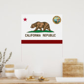 Californische vlag poster (Keuken)