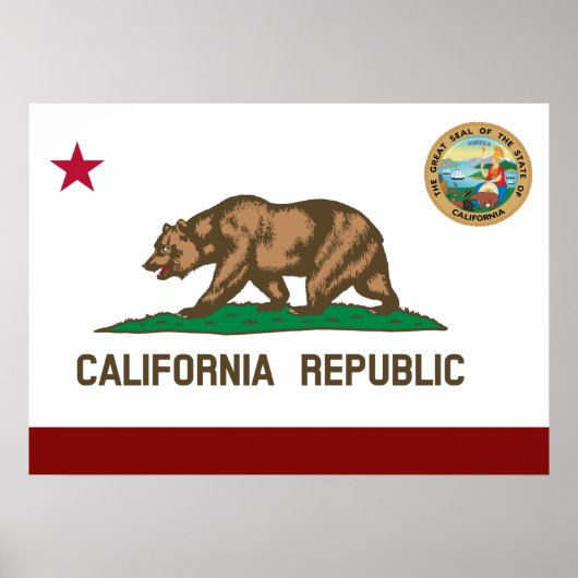 Californische vlag poster (Voorkant)