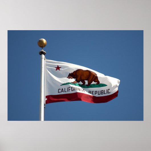 Californische vlag poster (Voorkant)
