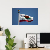 Californische vlag poster (Thuiskantoor)