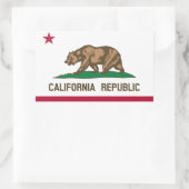 Californische vlag rechthoekige sticker (Tas)