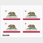 Californische vlag rechthoekige sticker (Vel)