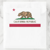 Californische vlag rechthoekige sticker (Tas)