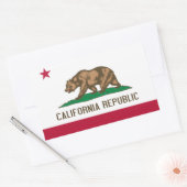 Californische vlag rechthoekige sticker (Envelop)