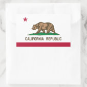 Californische vlag rechthoekige sticker (Tas)