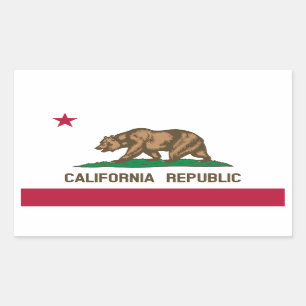 Californische vlag rechthoekige sticker