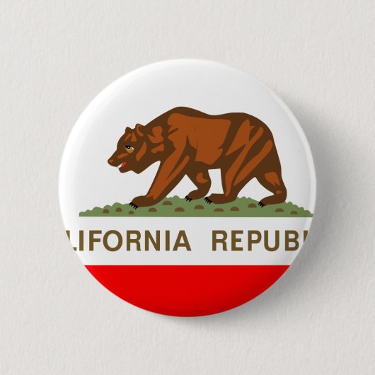 Californische vlag ronde button 5,7 cm (Voorkant)