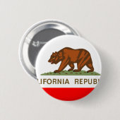Californische vlag ronde button 5,7 cm (Voorkant /achterkant)