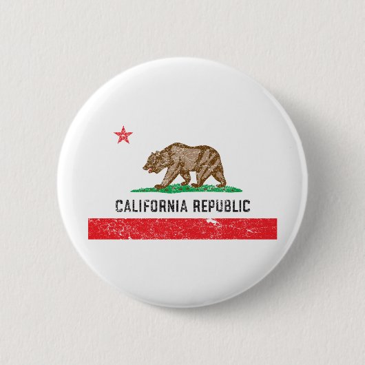  Californische vlag Ronde Button 5,7 Cm (Voorkant)