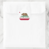 Californische vlag ronde sticker (Tas)