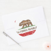  CALIFORNISCHE VLAG RONDE STICKER (Envelop)