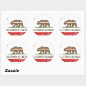  CALIFORNISCHE VLAG RONDE STICKER (Vel)