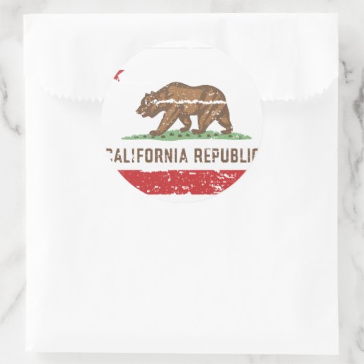  CALIFORNISCHE VLAG RONDE STICKER (Tas)