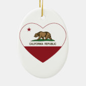 Californische vlag S. graafmachine Keramisch Ornament (Achterkant)