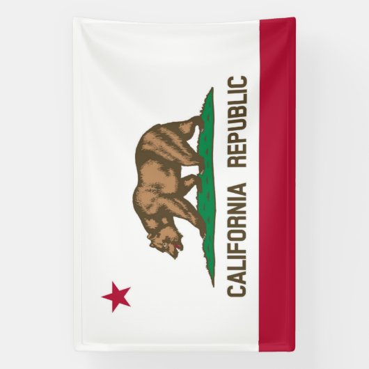 Californische vlag spandoek (Verticaal)