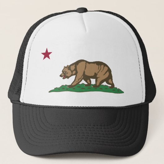 Californische vlag Thema 01 Trucker Pet (Voorkant)