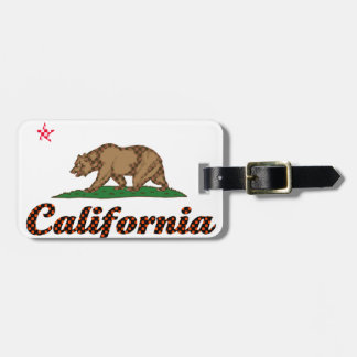 Californische vlag Uitchecken Bagagelabel